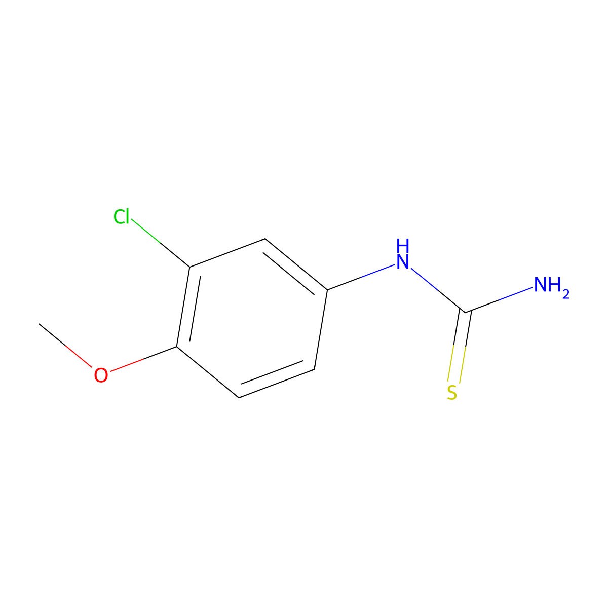 (3-Chloro-4-methoxyphenyl)thiourea molecular structure, CAS 85965-73-7
