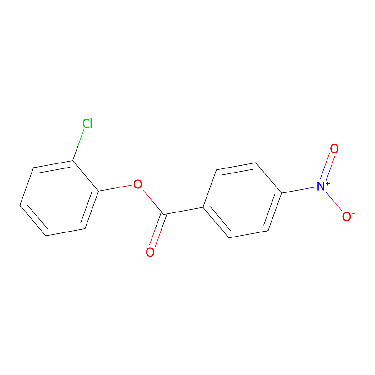 2-Chlorophenyl 4-nitrobenzoate molecular structure, CAS 85965-91-9