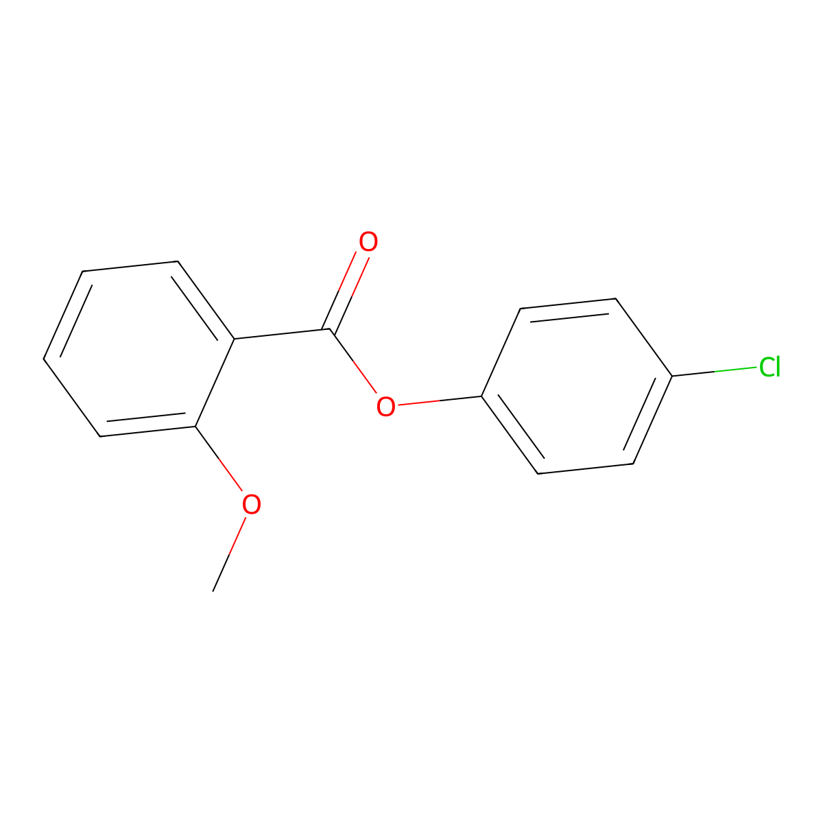 4-Chlorophenyl 2-methoxybenzoate molecular structure, CAS 85965-93-1