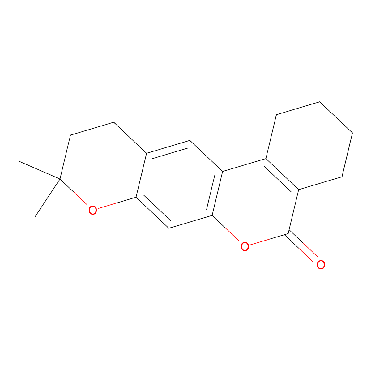9,9-Dimethyl-1,2,3,4,10,11-hexahydrobenzo[c]pyrano[3,2-g]chromen-5-one molecular structure, CAS 859658-10-9