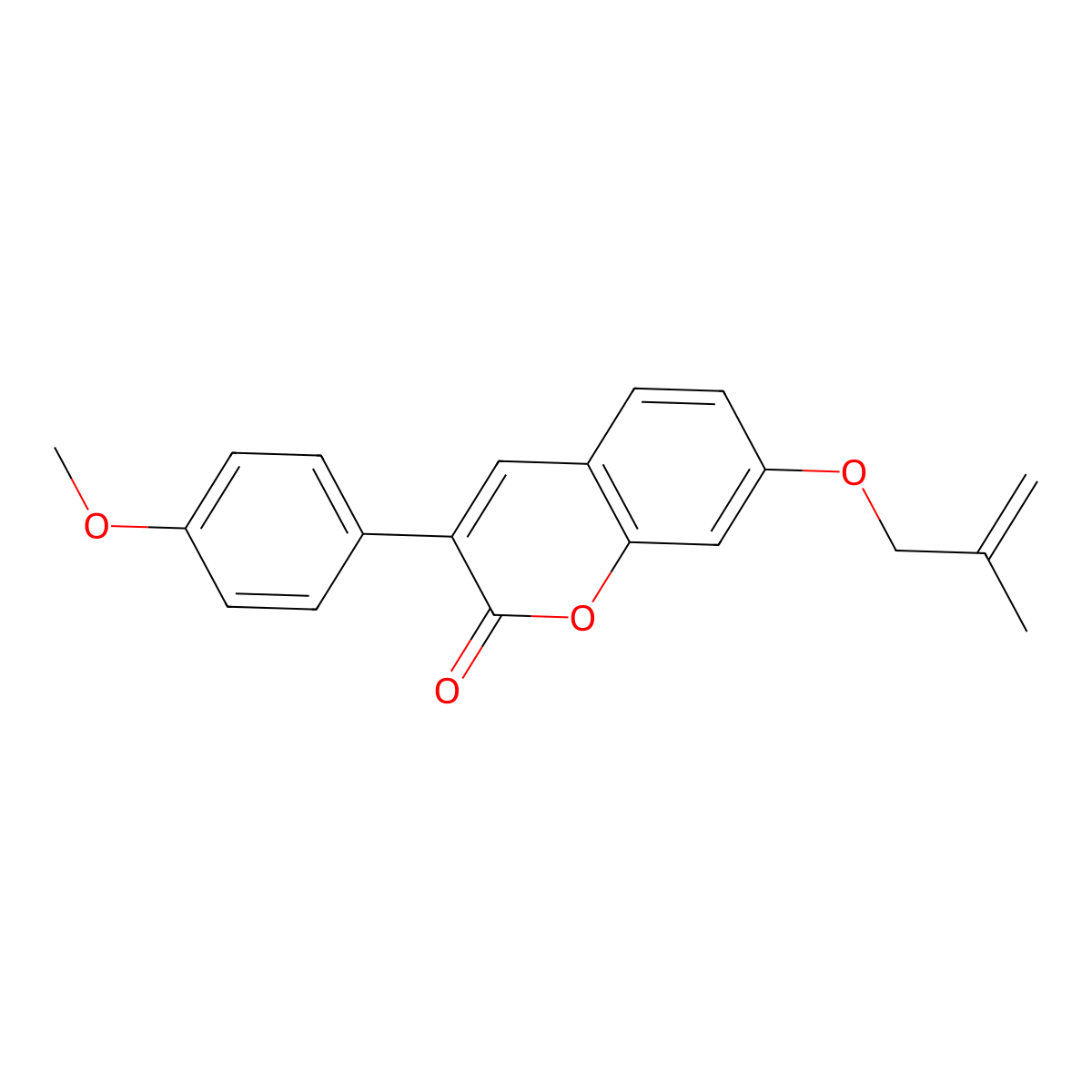 3-(4-methoxyphenyl)-7-((2-methylallyl)oxy)-2H-chromen-2-one molecular structure, CAS 859658-52-9