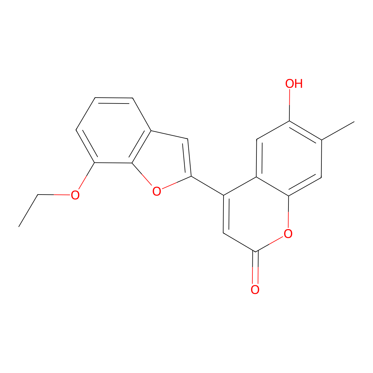 4-(7-ethoxy-1-benzofuran-2-yl)-6-hydroxy-7-methyl-2H-chromen-2-one molecular structure, CAS 859659-29-3