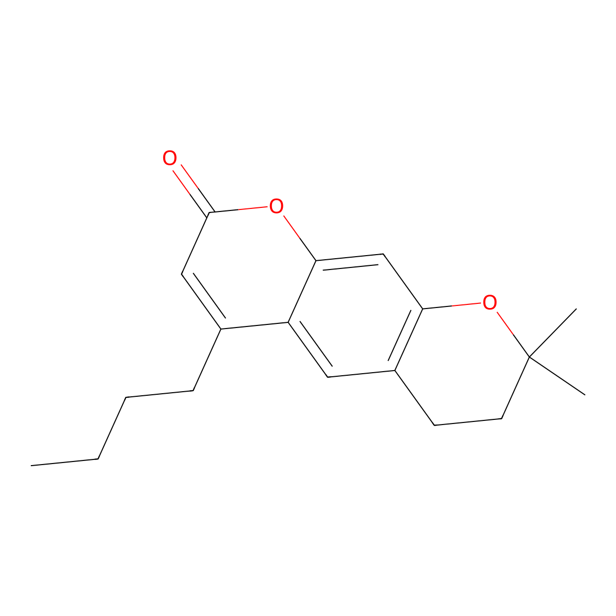 4-butyl-8,8-dimethyl-7,8-dihydro-2H,6H-pyrano[3,2-g]chromen-2-one molecular structure, CAS 859659-37-3