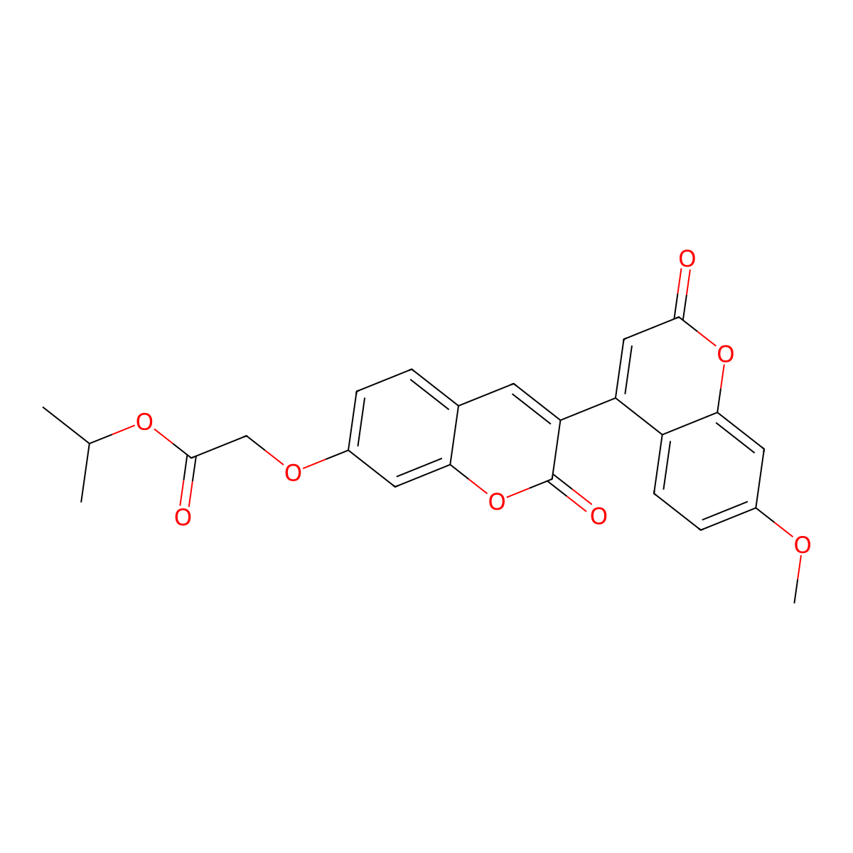 isopropyl 2-{[3-(7-methoxy-2-oxo-2H-chromen-4-yl)-2-oxo-2H-chromen-7-yl]oxy}acetate molecular structure, CAS 859659-99-7
