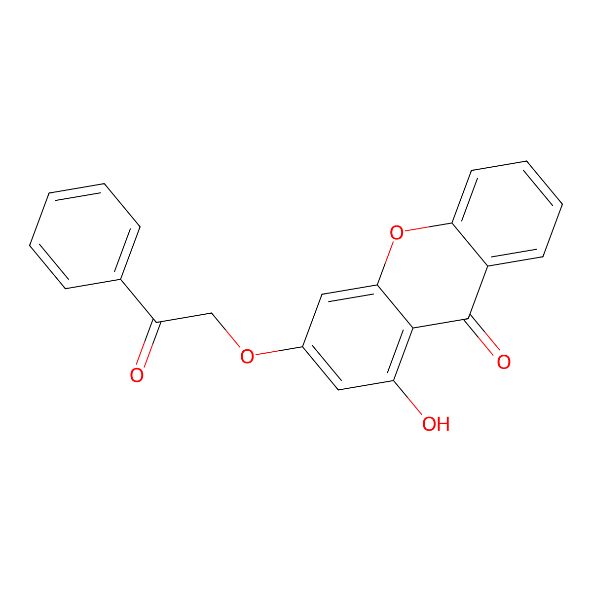 1-hydroxy-3-(2-oxo-2-phenylethoxy)-9H-xanthen-9-one molecular structure, CAS 859660-51-8