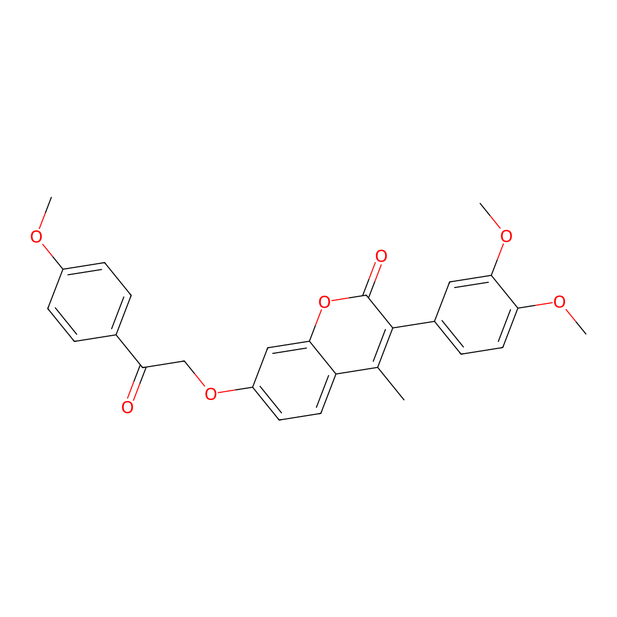 3-(3,4-dimethoxyphenyl)-7-(2-(4-methoxyphenyl)-2-oxoethoxy)-4-methyl-2H-chromen-2-one molecular structure, CAS 859661-12-4