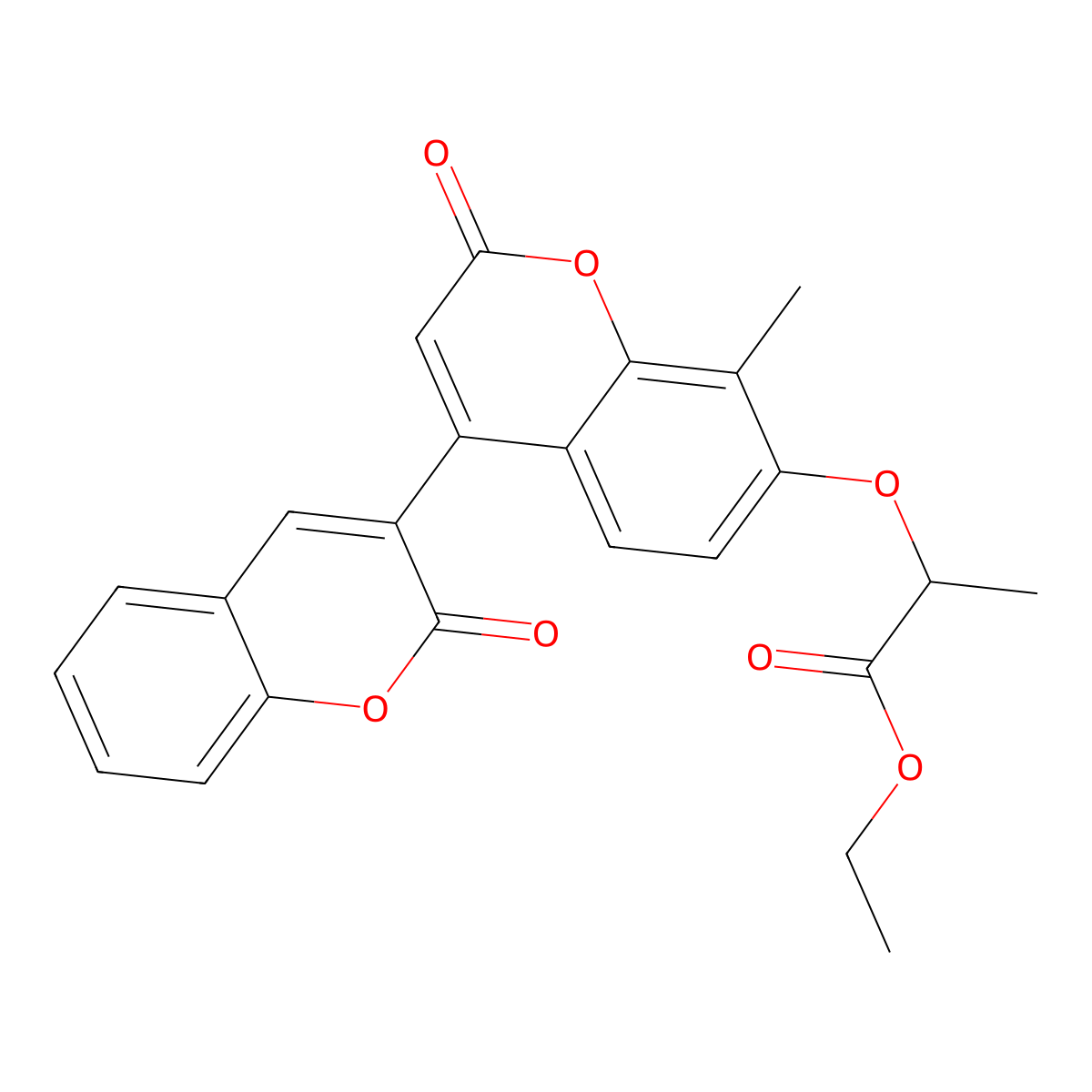 ethyl 2-[(8'-methyl-2,2'-dioxo-2H,2'H-3,4'-bichromen-7'-yl)oxy]propanoate molecular structure, CAS 859662-40-1