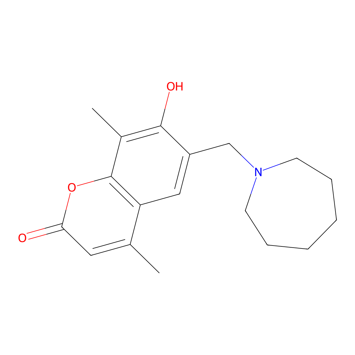 6-(azepan-1-ylmethyl)-7-hydroxy-4,8-dimethyl-2H-chromen-2-one molecular structure, CAS 859662-44-5