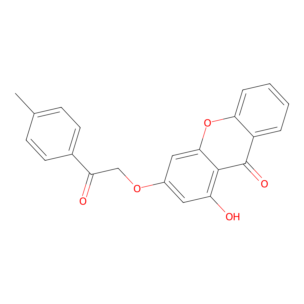 1-hydroxy-3-[2-(4-methylphenyl)-2-oxoethoxy]-9H-xanthen-9-one molecular structure, CAS 859662-71-8