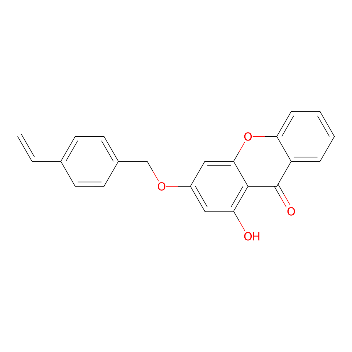 1-hydroxy-3-[(4-vinylbenzyl)oxy]-9H-xanthen-9-one molecular structure, CAS 859662-78-5