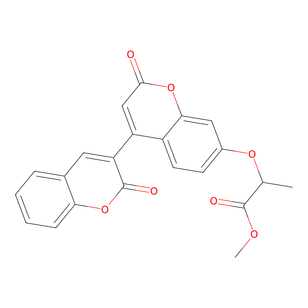 methyl 2-{[2-oxo-4-(2-oxo-2H-chromen-3-yl)-2H-chromen-7-yl]oxy}propanoate molecular structure, CAS 859663-12-0