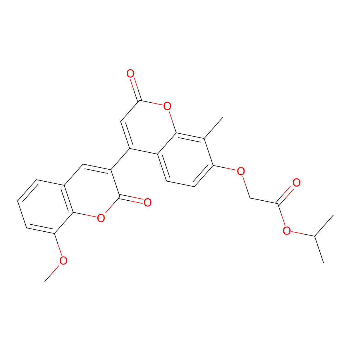 isopropyl 2-{[4-(8-methoxy-2-oxo-2H-chromen-3-yl)-8-methyl-2-oxo-2H-chromen-7-yl]oxy}acetate molecular structure, CAS 859663-45-9