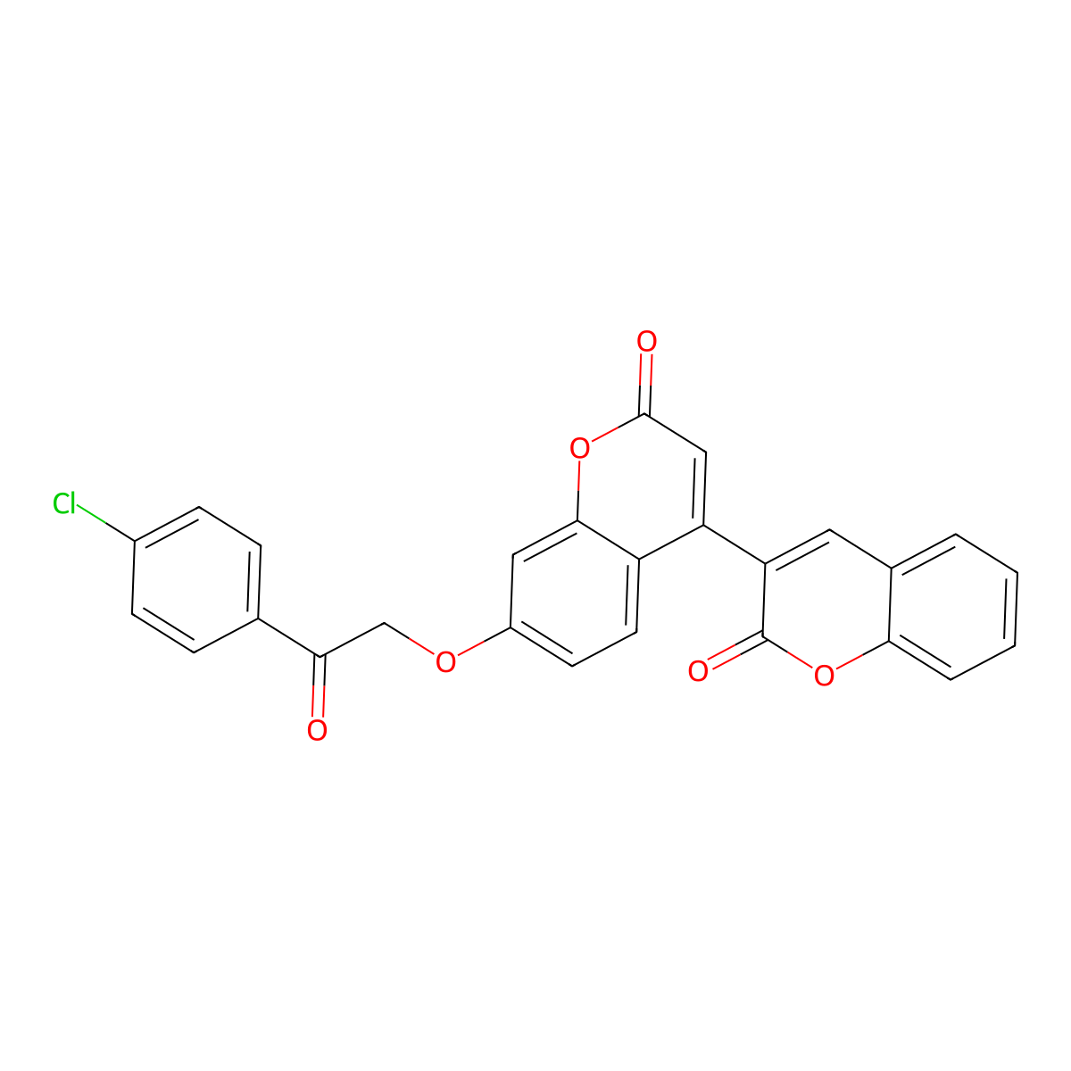 7-[2-(4-chlorophenyl)-2-oxoethoxy]-4-(2-oxo-2H-chromen-3-yl)-2H-chromen-2-one molecular structure, CAS 859663-47-1