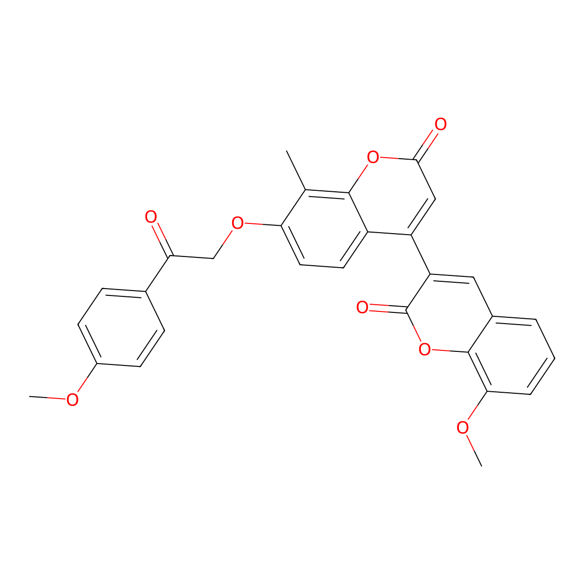4-(8-methoxy-2-oxo-2H-chromen-3-yl)-7-[2-(4-methoxyphenyl)-2-oxoethoxy]-8-methyl-2H-chromen-2-one molecular structure, CAS 859663-72-2