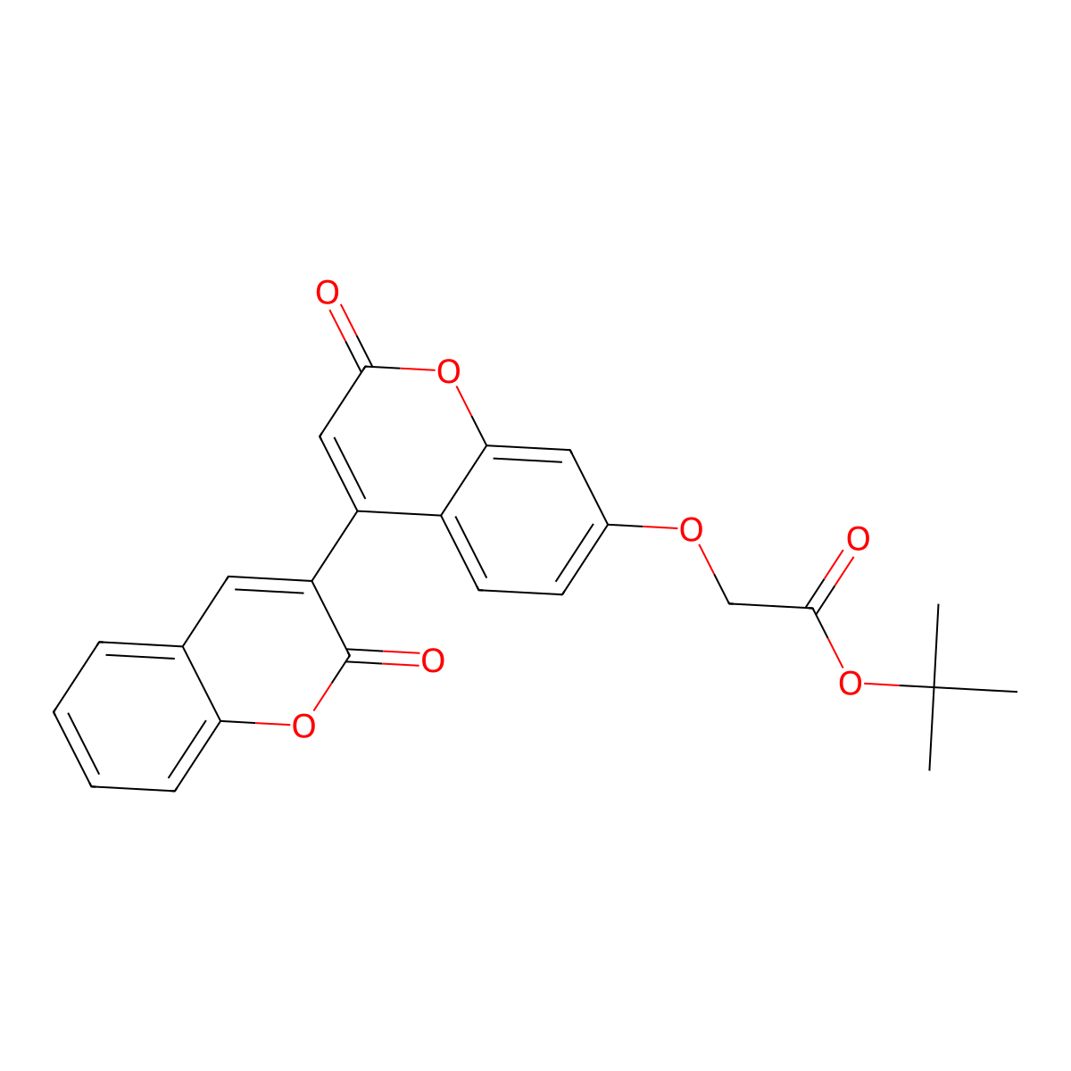 Tert-butyl 2-[2-oxo-4-(2-oxochromen-3-yl)chromen-7-yl]oxyacetate molecular structure, CAS 859663-93-7