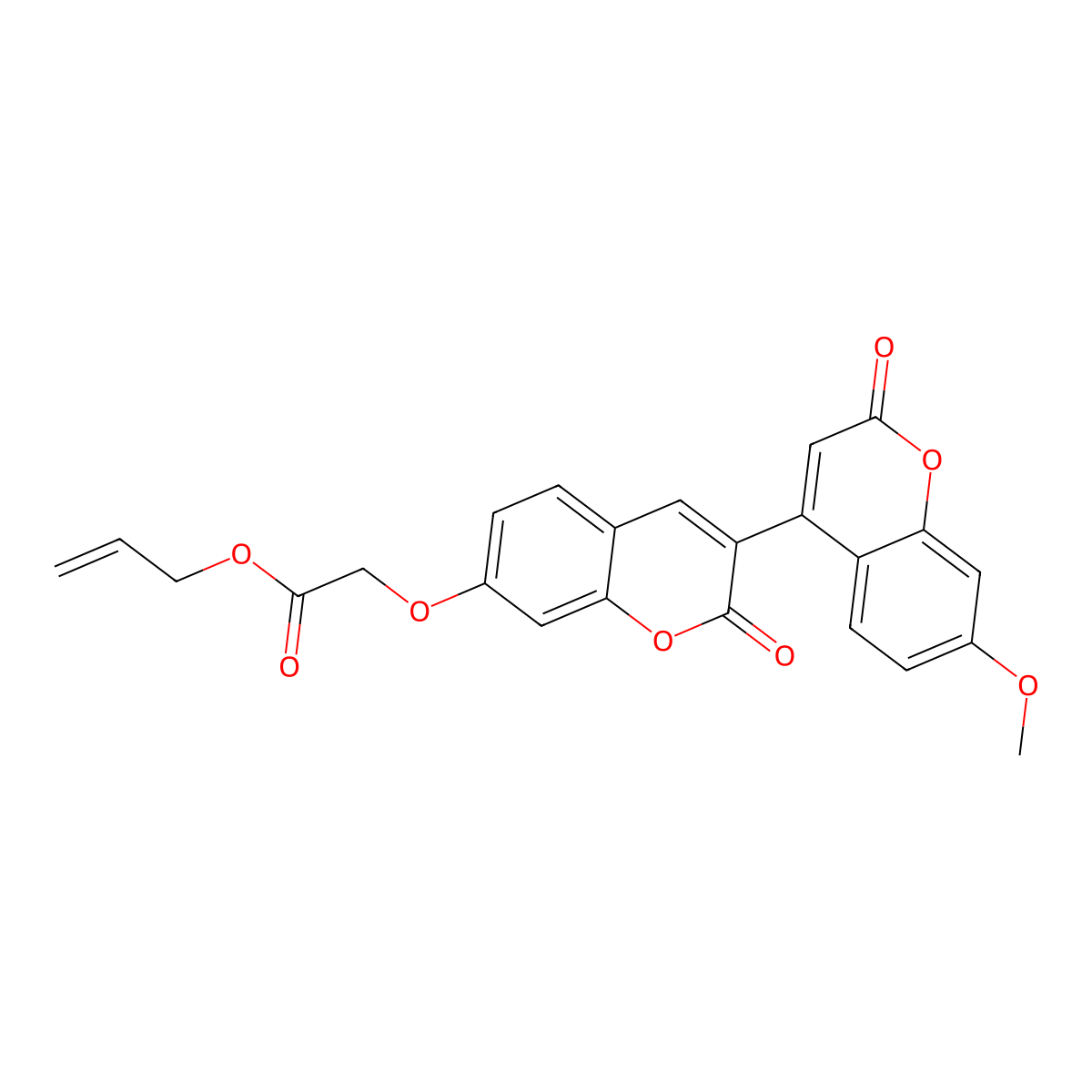 allyl 2-{[3-(7-methoxy-2-oxo-2H-chromen-4-yl)-2-oxo-2H-chromen-7-yl]oxy}acetate molecular structure, CAS 859664-30-5