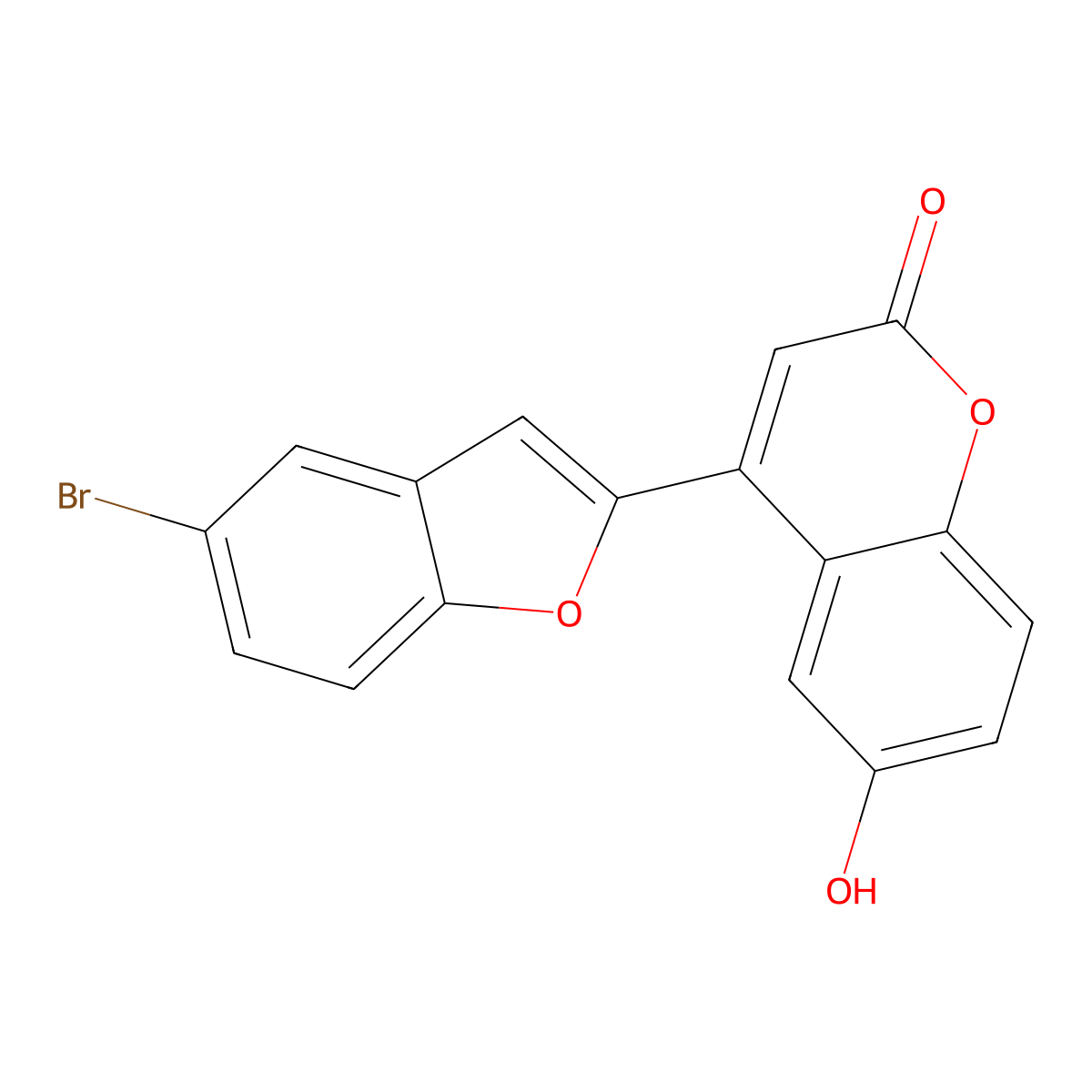 4-(5-bromo-1-benzofuran-2-yl)-6-hydroxy-2H-chromen-2-one molecular structure, CAS 859664-85-0