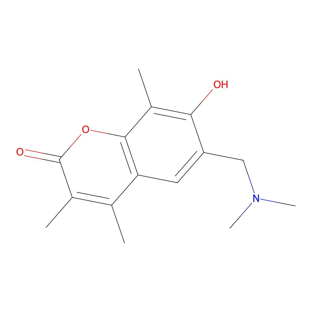 6-[(dimethylamino)methyl]-7-hydroxy-3,4,8-trimethyl-2H-chromen-2-one molecular structure, CAS 859665-14-8