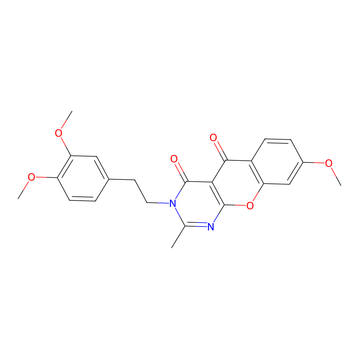 3-(3,4-dimethoxyphenethyl)-8-methoxy-2-methyl-3H-chromeno[2,3-d]pyrimidine-4,5-dione molecular structure, CAS 859665-63-7