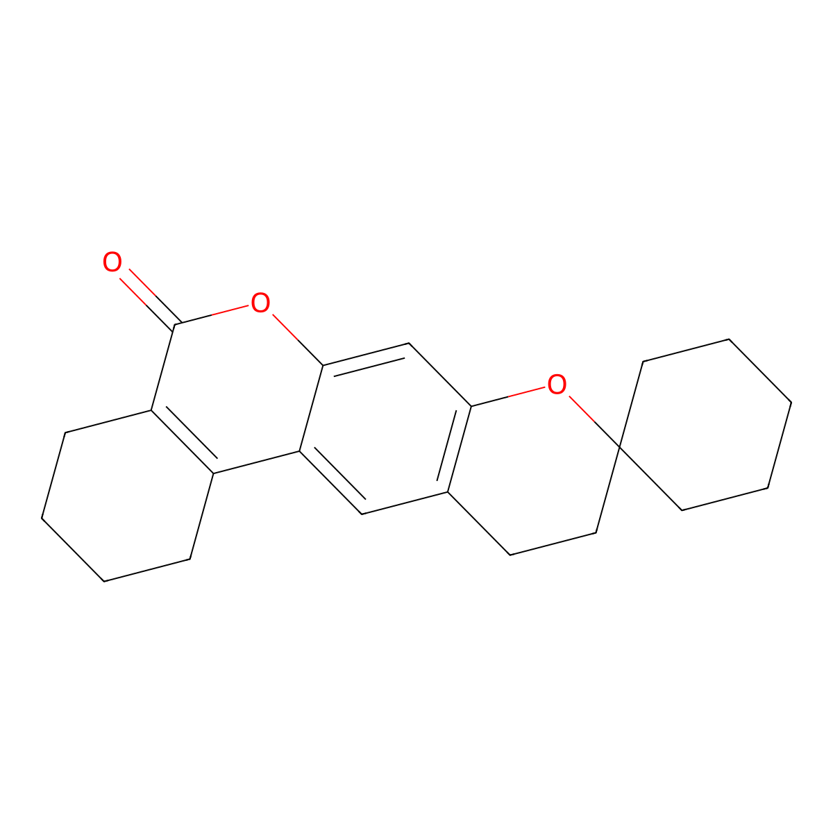 1,2,3,4,10,11-hexahydro-5H-spiro[benzo[c]pyrano[3,2-g]chromene-9,1'-cyclohexan]-5-one molecular structure, CAS 859666-12-9