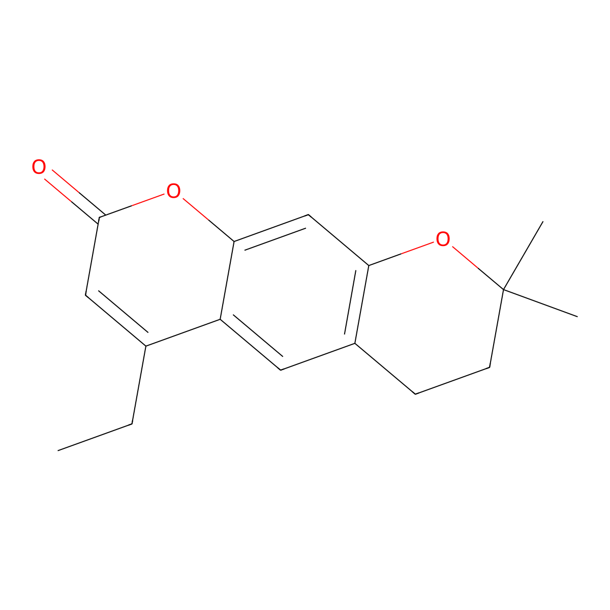 4-ethyl-8,8-dimethyl-7,8-dihydro-2H,6H-pyrano[3,2-g]chromen-2-one molecular structure, CAS 859666-15-2