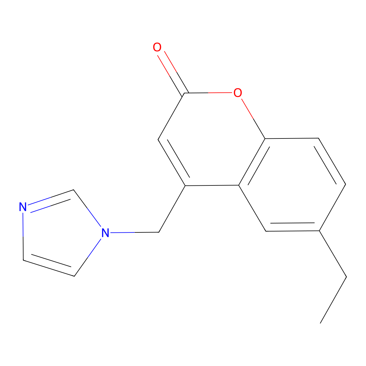 6-Ethyl-4-(imidazol-1-ylmethyl)chromen-2-one molecular structure, CAS 859666-29-8