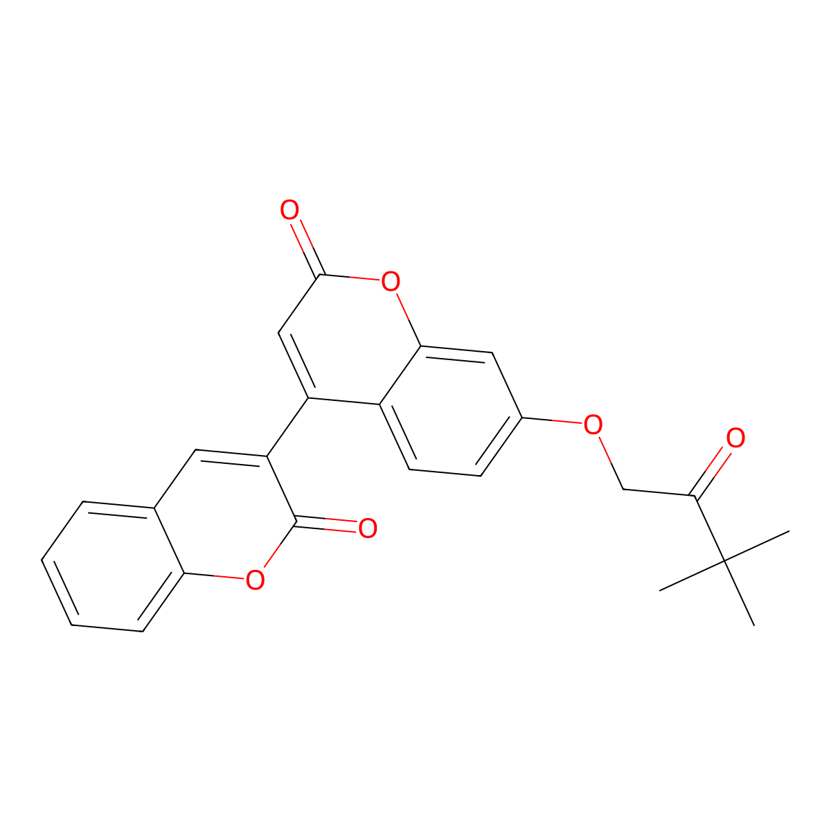 7-(3,3-dimethyl-2-oxobutoxy)-4-(2-oxo-2H-chromen-3-yl)-2H-chromen-2-one molecular structure, CAS 859666-54-9