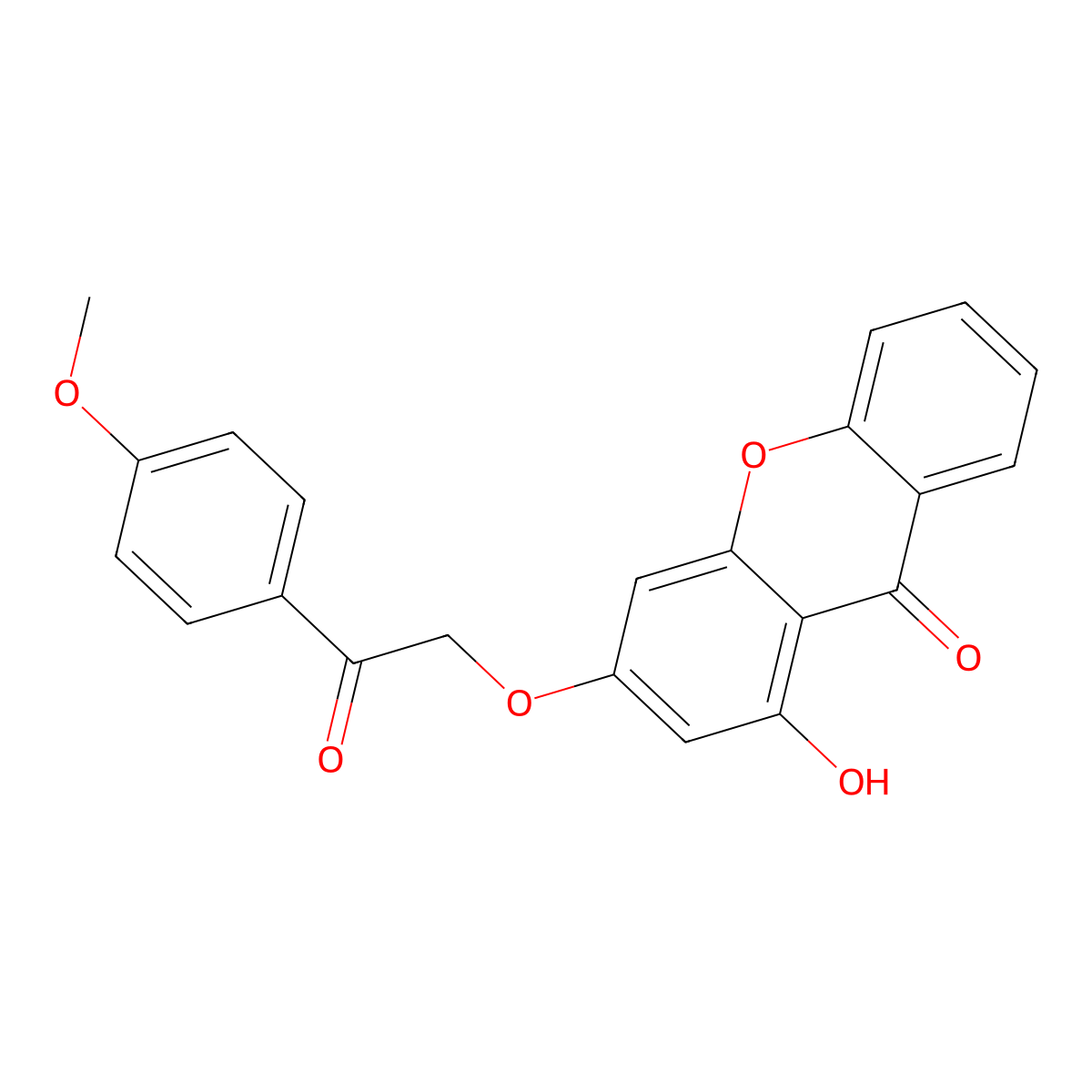 1-hydroxy-3-[2-(4-methoxyphenyl)-2-oxoethoxy]-9H-xanthen-9-one molecular structure, CAS 859666-78-7