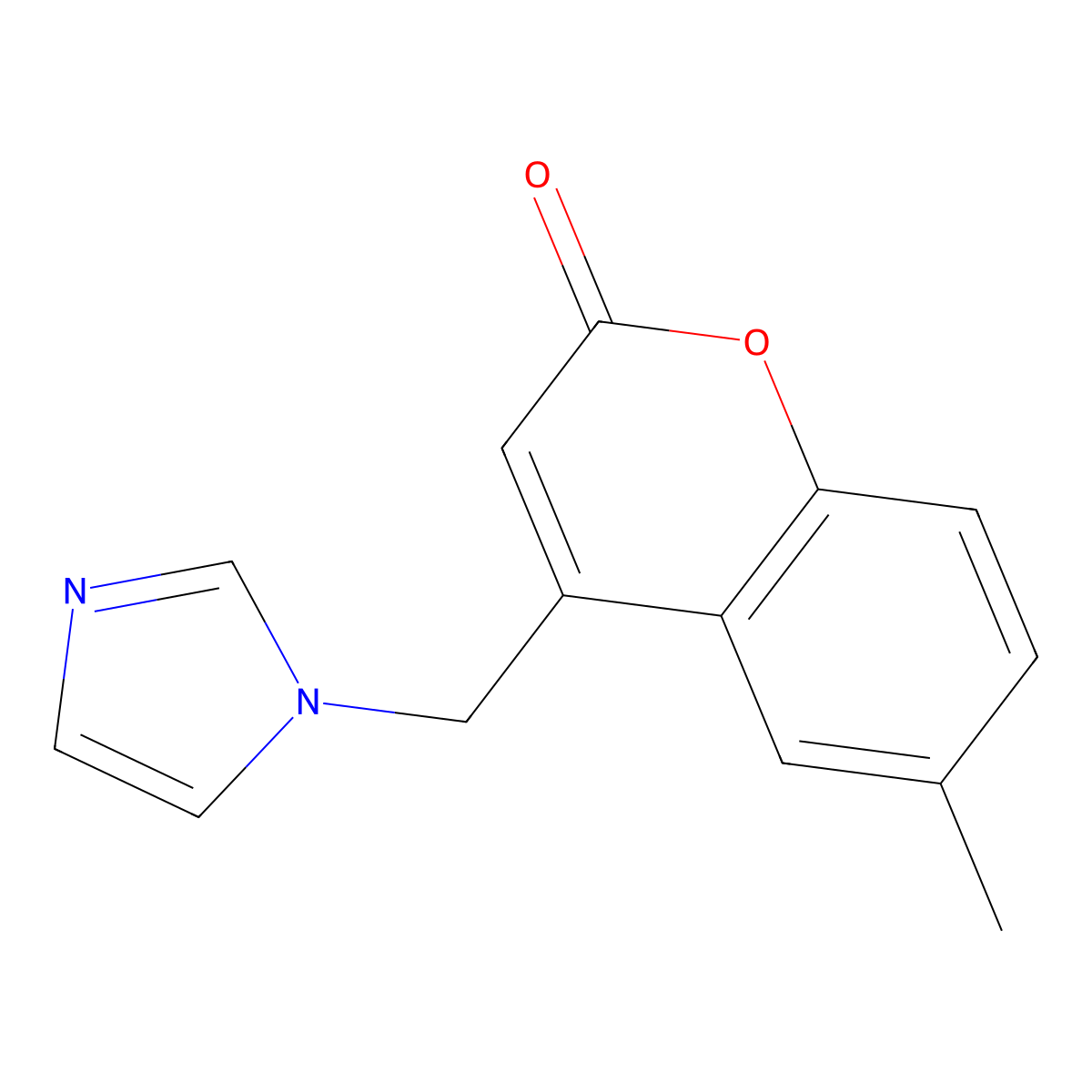 4-(Imidazol-1-ylmethyl)-6-methylchromen-2-one molecular structure, CAS 859667-34-8