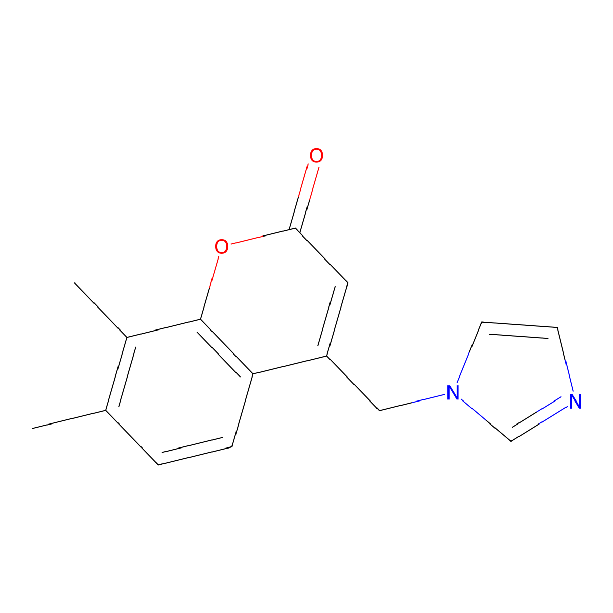 4-((1H-imidazol-1-yl)methyl)-7,8-dimethyl-2H-chromen-2-one molecular structure, CAS 859668-16-9