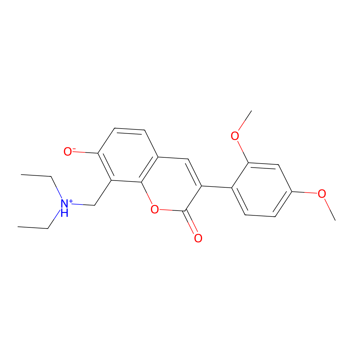 8-((diethylamino)methyl)-3-(2,4-dimethoxyphenyl)-7-hydroxy-2H-chromen-2-one molecular structure, CAS 859669-19-5