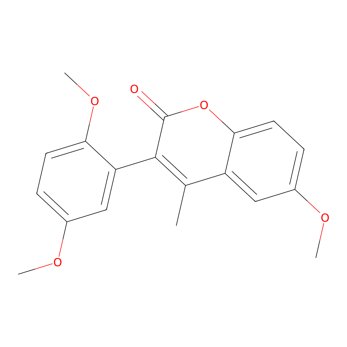 3-(2,5-dimethoxyphenyl)-6-methoxy-4-methyl-2H-chromen-2-one molecular structure, CAS 859669-94-6