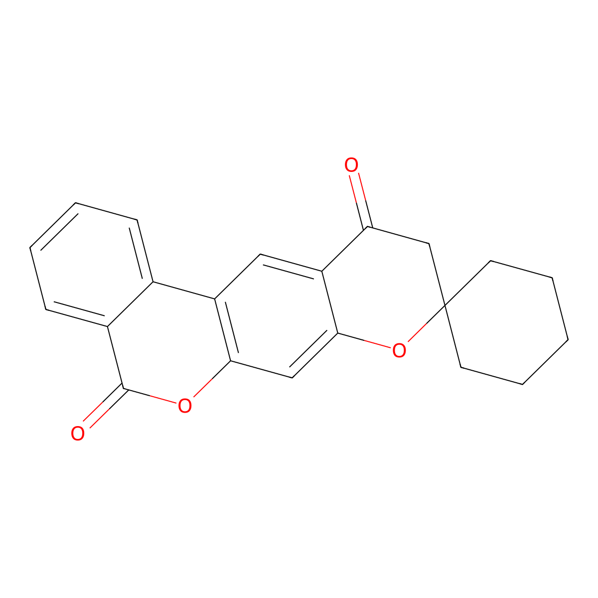 5H-spiro[benzo[c]pyrano[3,2-g]chromene-9,1'-cyclohexane]-5,11(10H)-dione molecular structure, CAS 859670-64-7