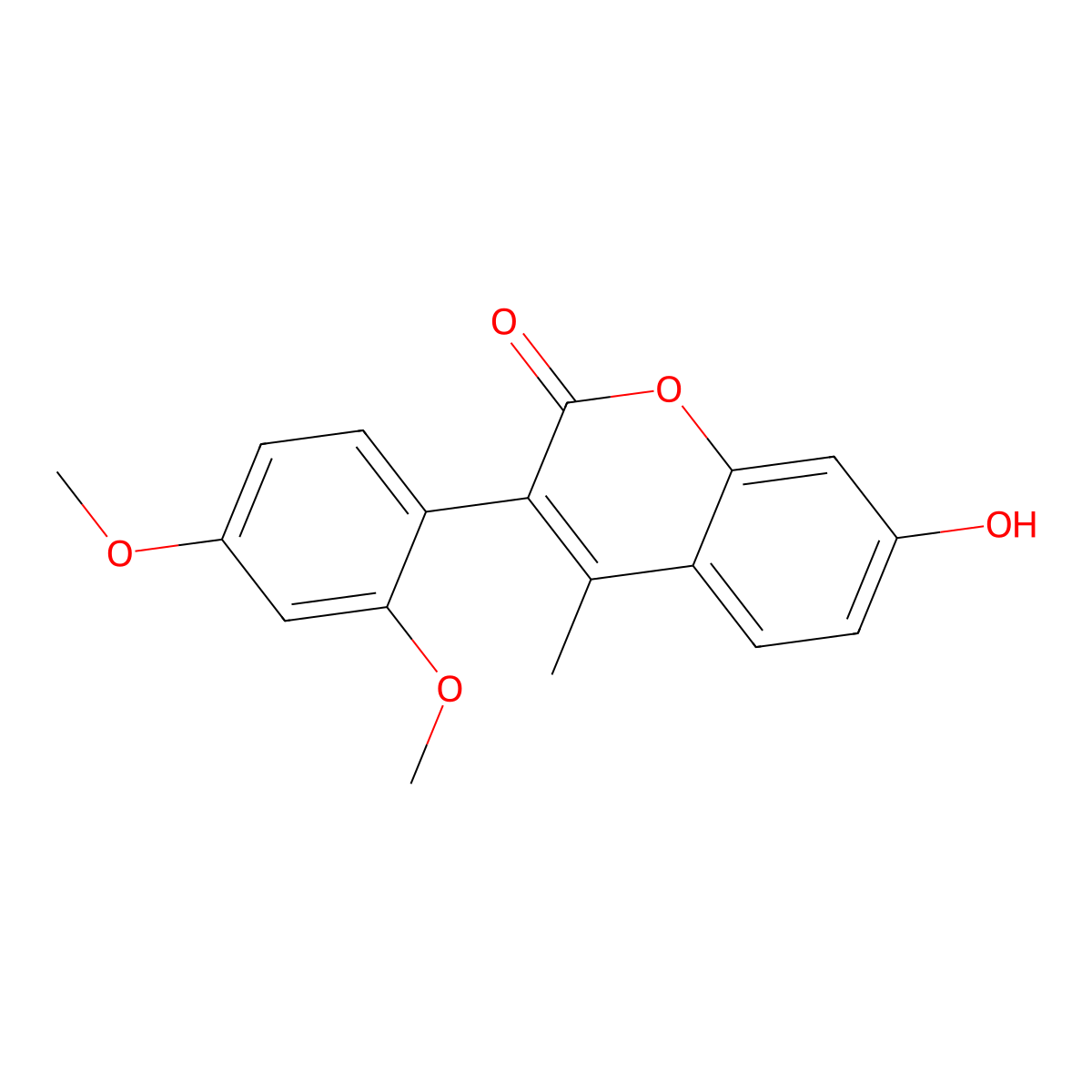 3-(2,4-Dimethoxyphenyl)-7-hydroxy-4-methylchromen-2-one molecular structure, CAS 859671-65-1