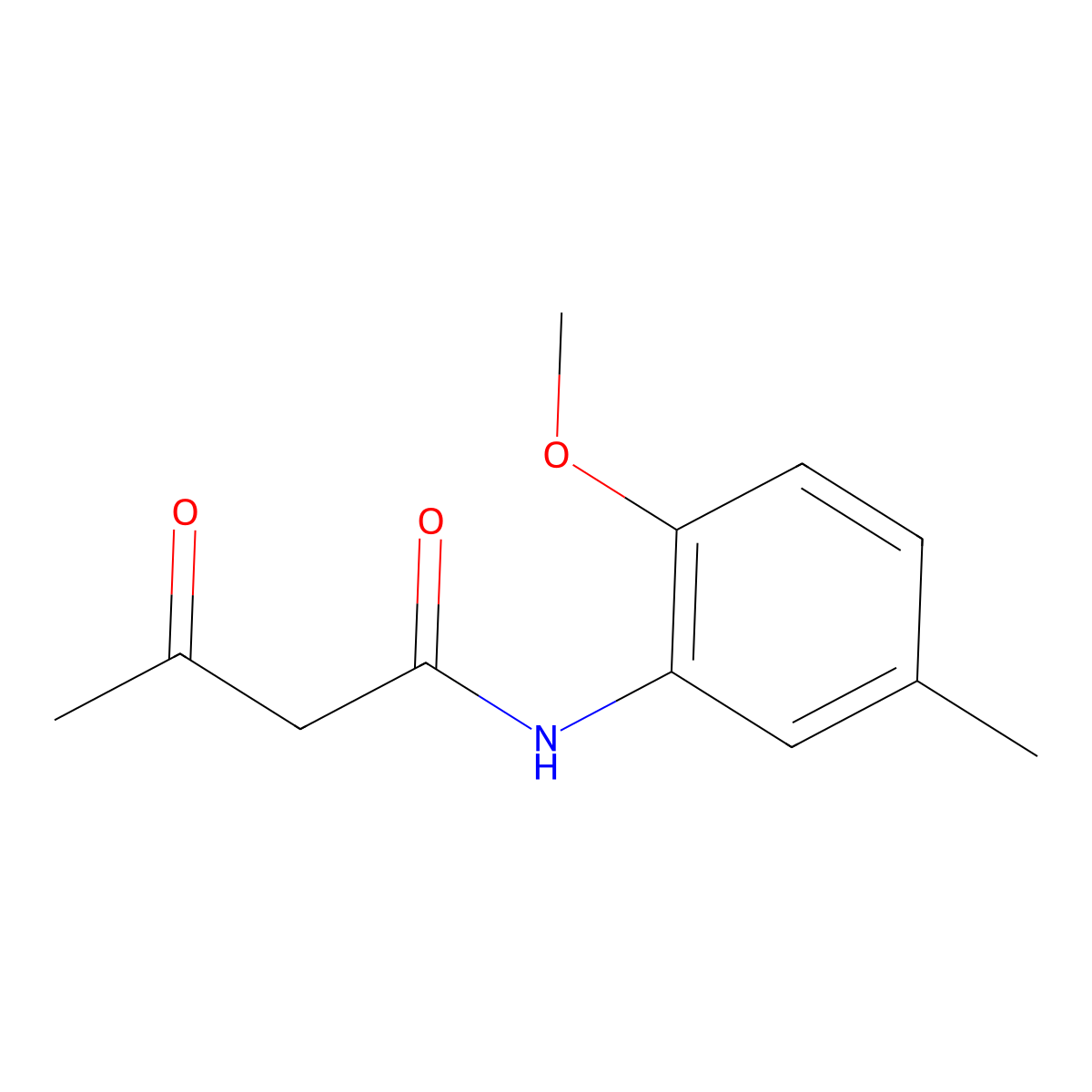 N-(2-methoxy-5-methylphenyl)-3-oxobutanamide molecular structure, CAS 85968-72-5