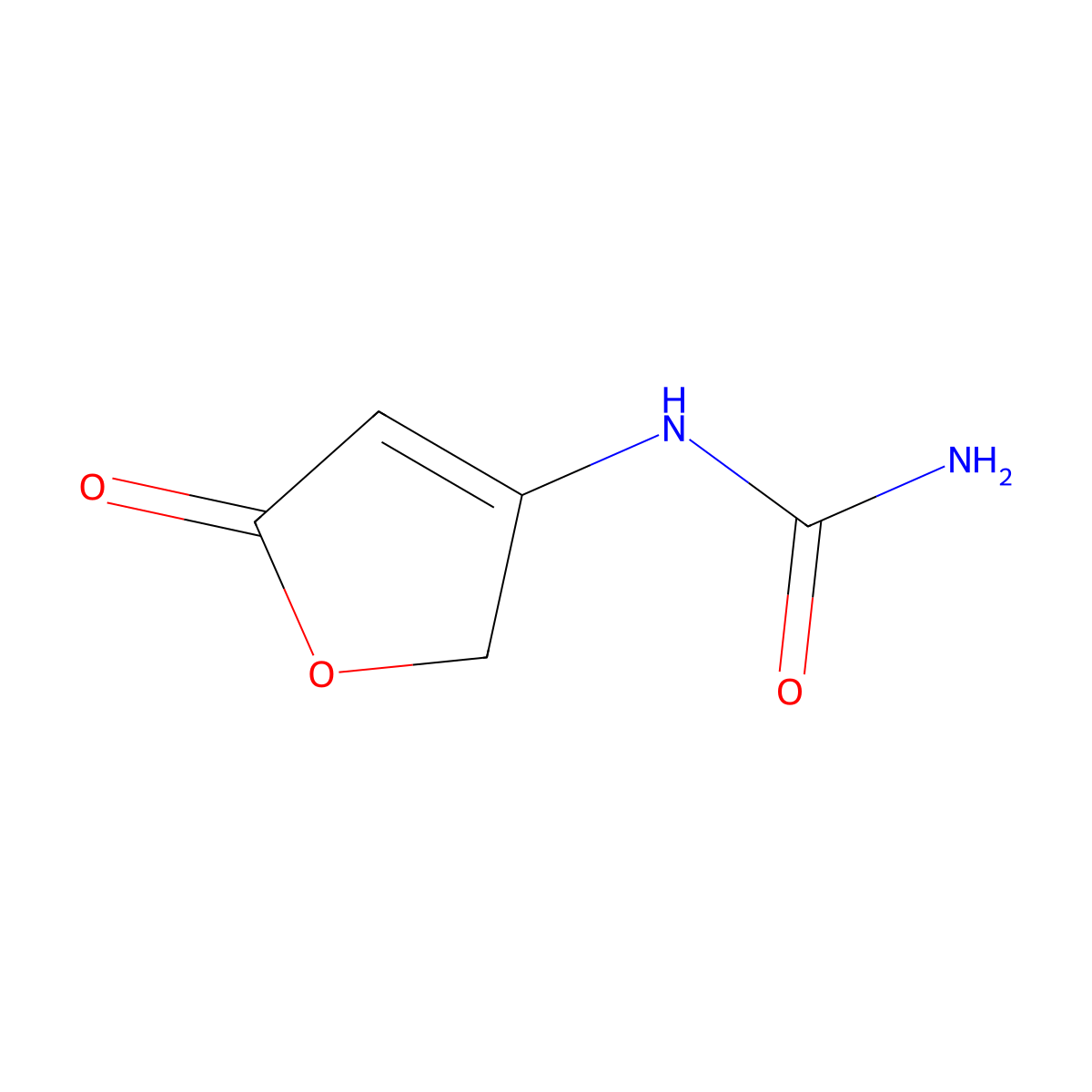 1-(5-Oxo-2,5-dihydrofuran-3-yl)urea molecular structure, CAS 859721-37-2