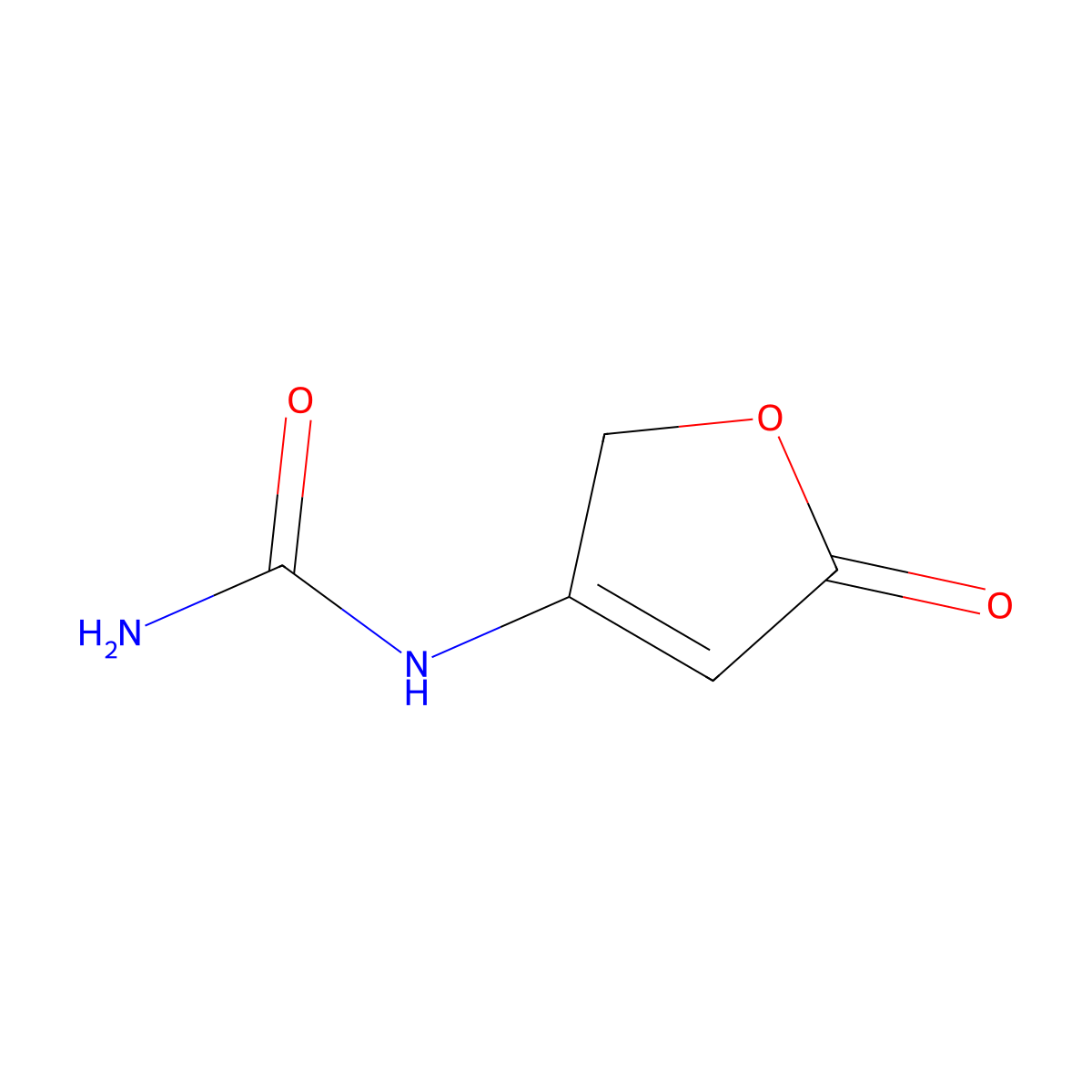 1-(5-Oxo-2,5-dihydrofuran-3-yl)urea molecular structure, CAS 859721-37-2