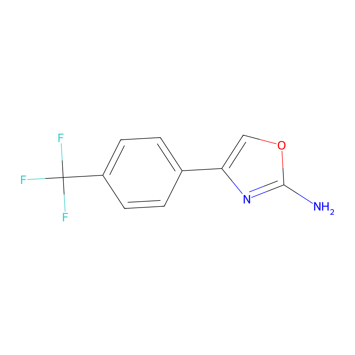 4-(4-(Trifluoromethyl)phenyl)oxazol-2-amine molecular structure, CAS 859721-53-2