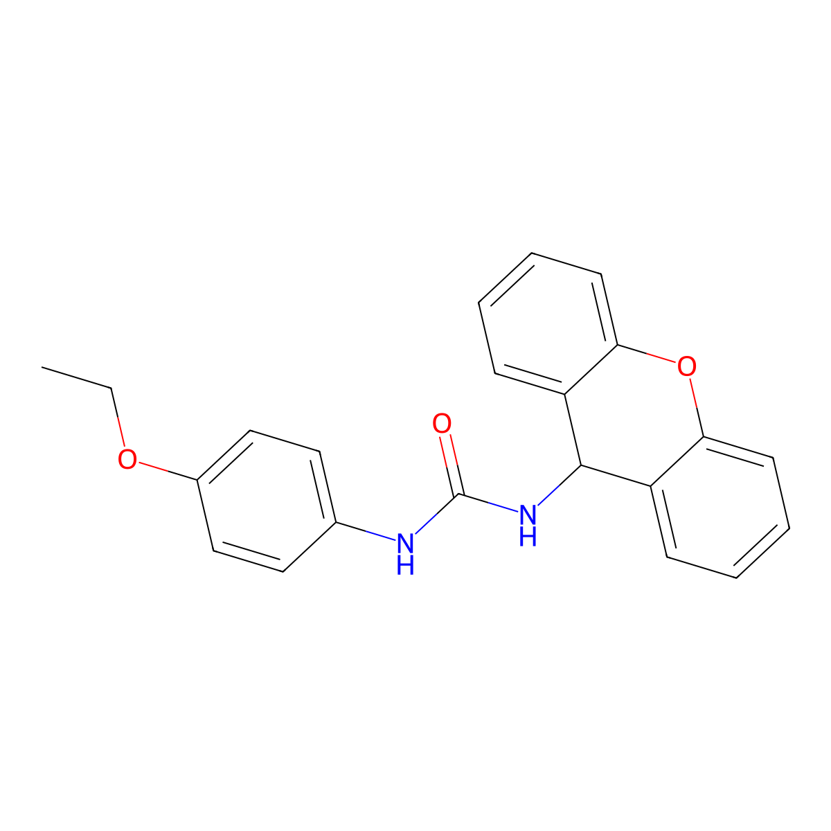 1-(4-ethoxyphenyl)-3-(9H-xanthen-9-yl)urea molecular structure, CAS 859739-56-3