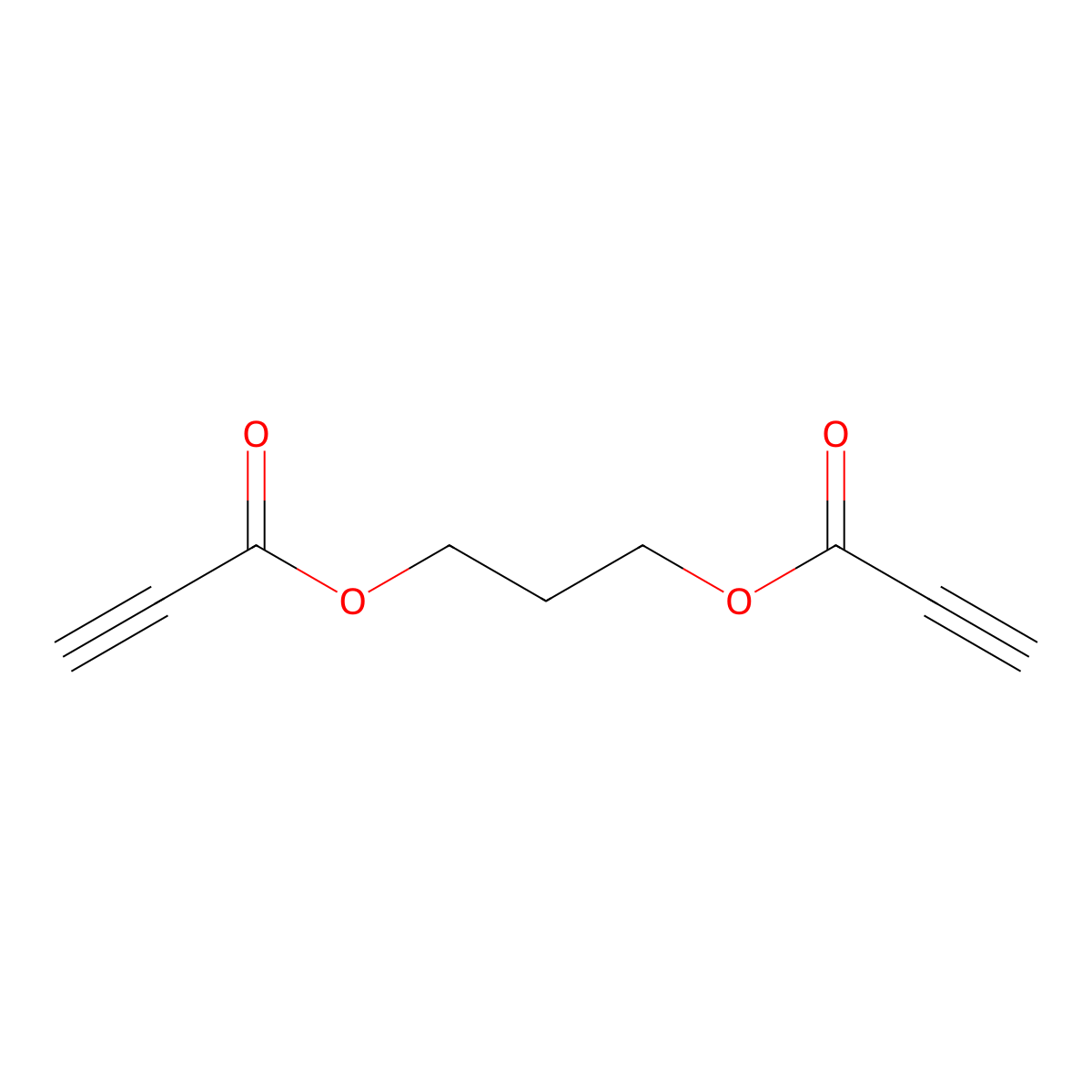 Propane-1,3-diyl dipropiolate molecular structure, CAS 85974-75-0