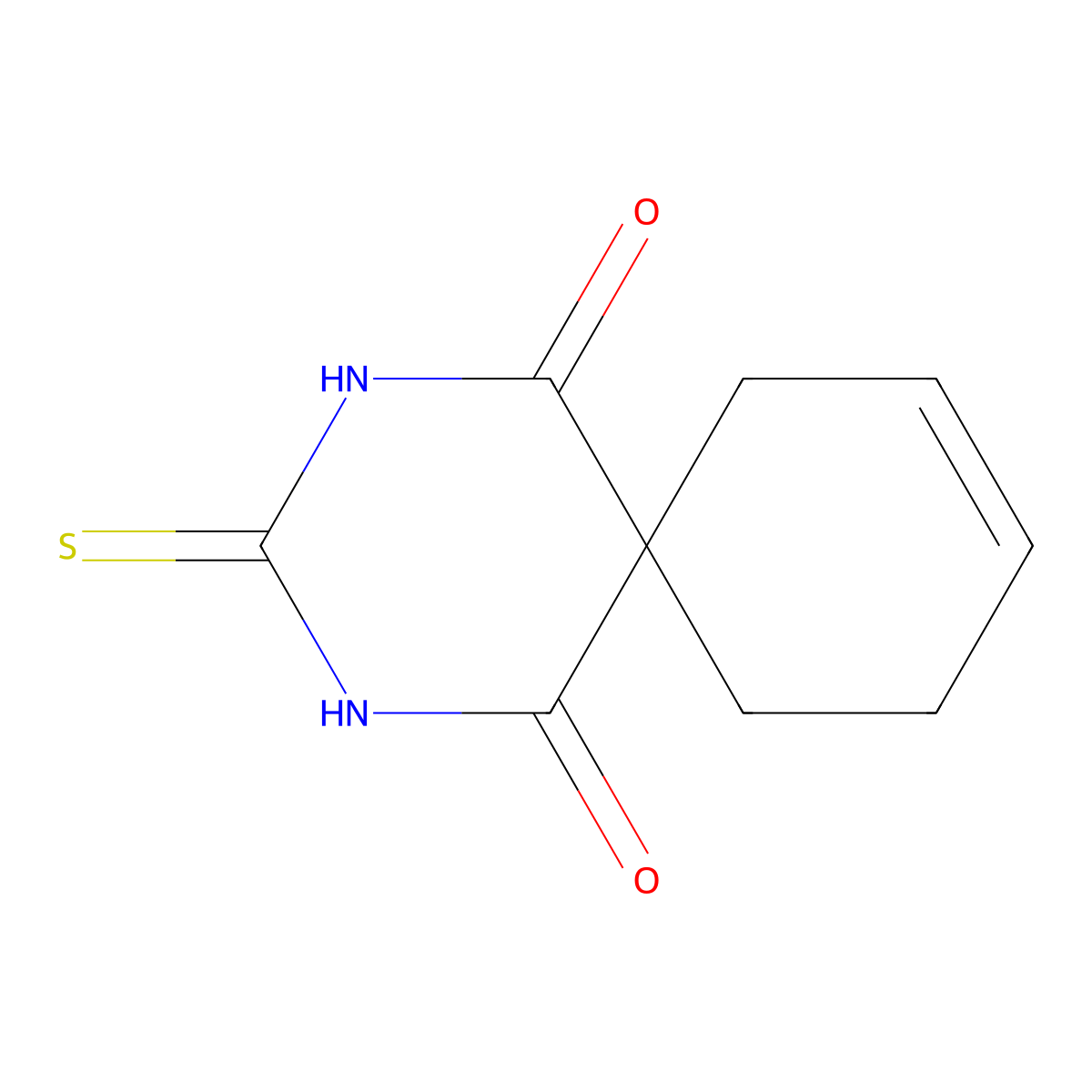 3-Sulfanylidene-2,4-diazaspiro[5.5]undec-8-ene-1,5-dione molecular structure, CAS 859744-26-6