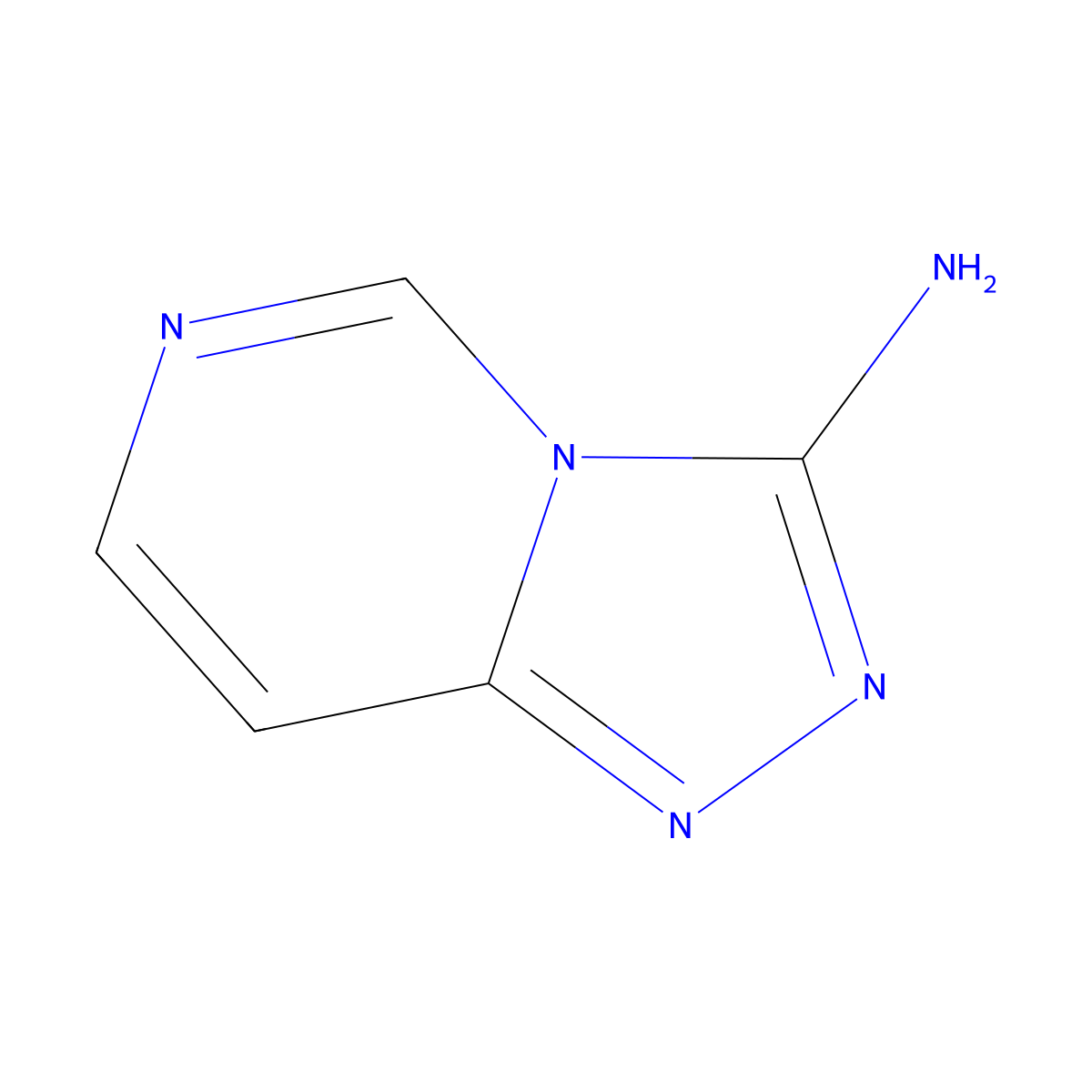 (1,2,4)Triazolo(4,3-c)pyrimidin-3-amine molecular structure, CAS 859765-68-7