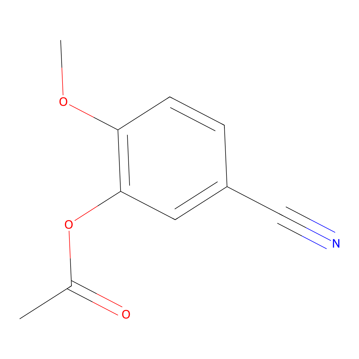 5-Cyano-2-methoxyphenyl acetate molecular structure, CAS 859767-02-5