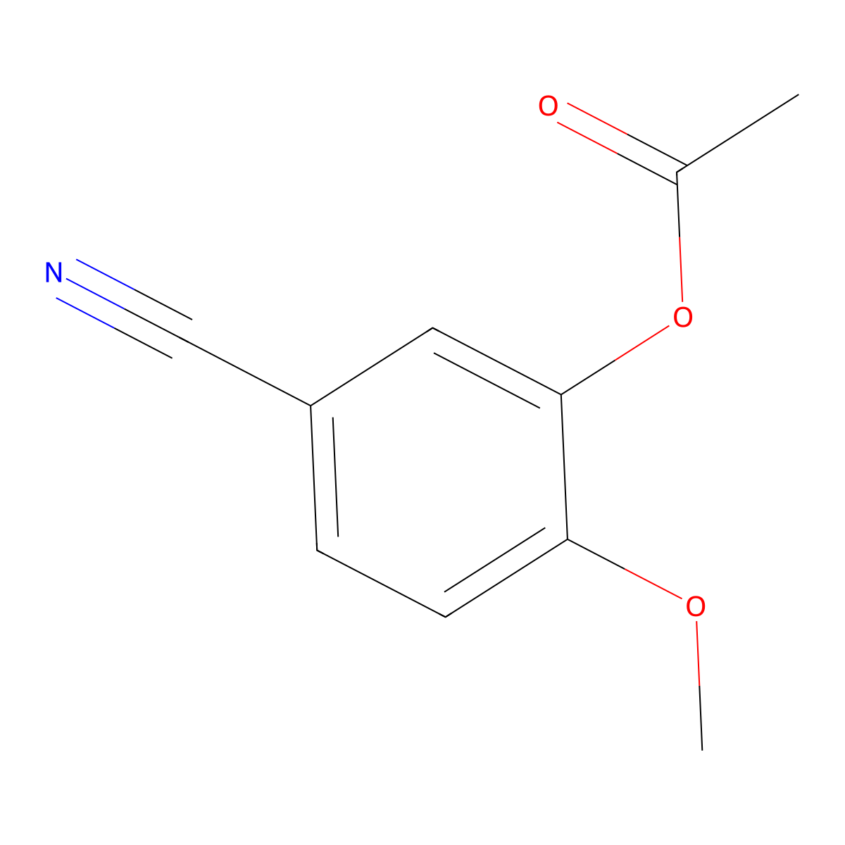 5-Cyano-2-methoxyphenyl acetate molecular structure, CAS 859767-02-5