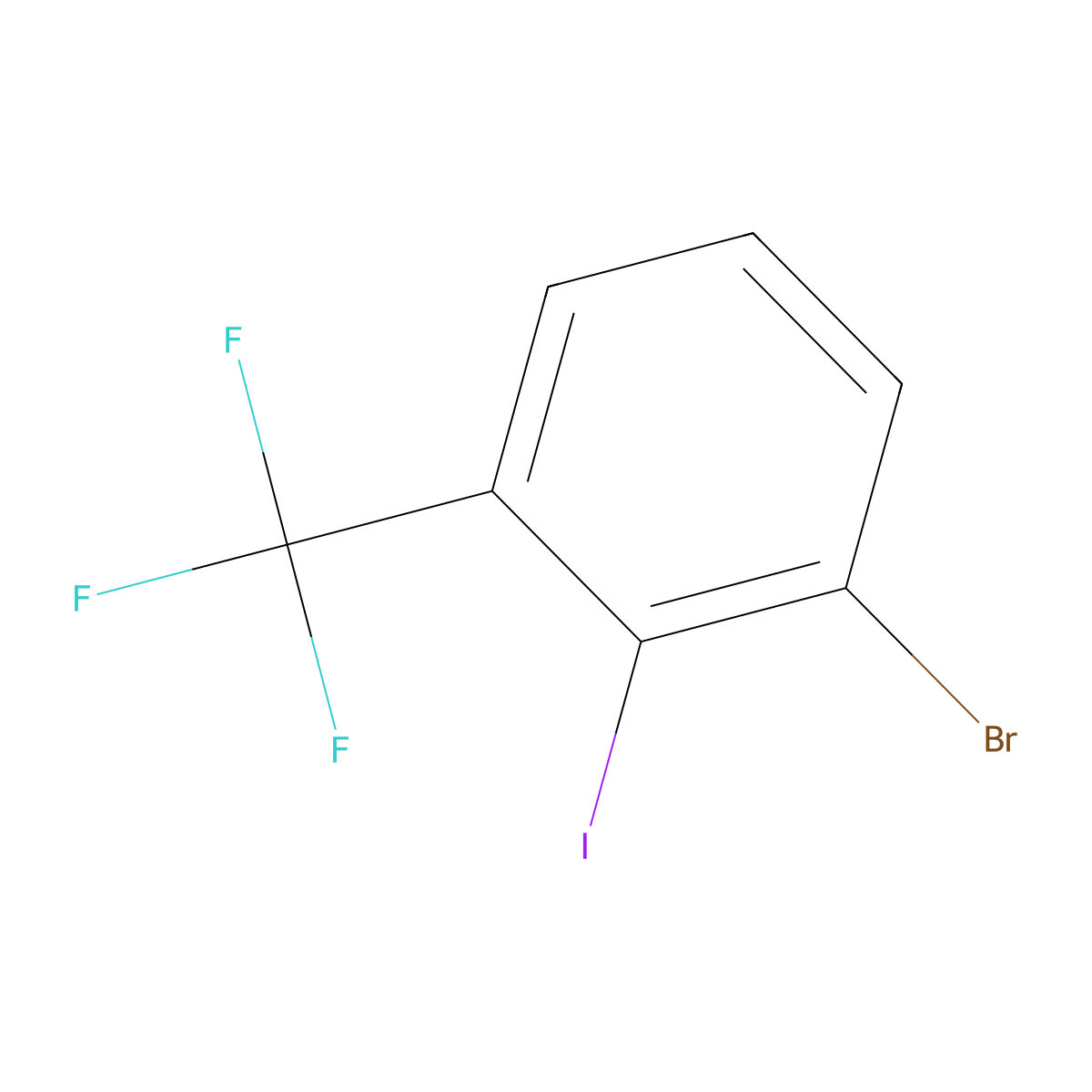 3-Bromo-2-iodobenzotrifluoride molecular structure, CAS 85977-23-7