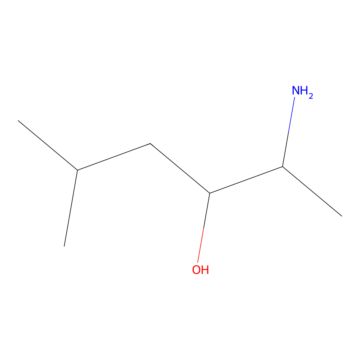 2-Amino-5-methylhexan-3-ol molecular structure, CAS 859770-75-5
