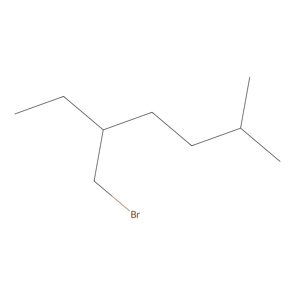 5-(Bromomethyl)-2-methylheptane molecular structure, CAS 859774-04-2