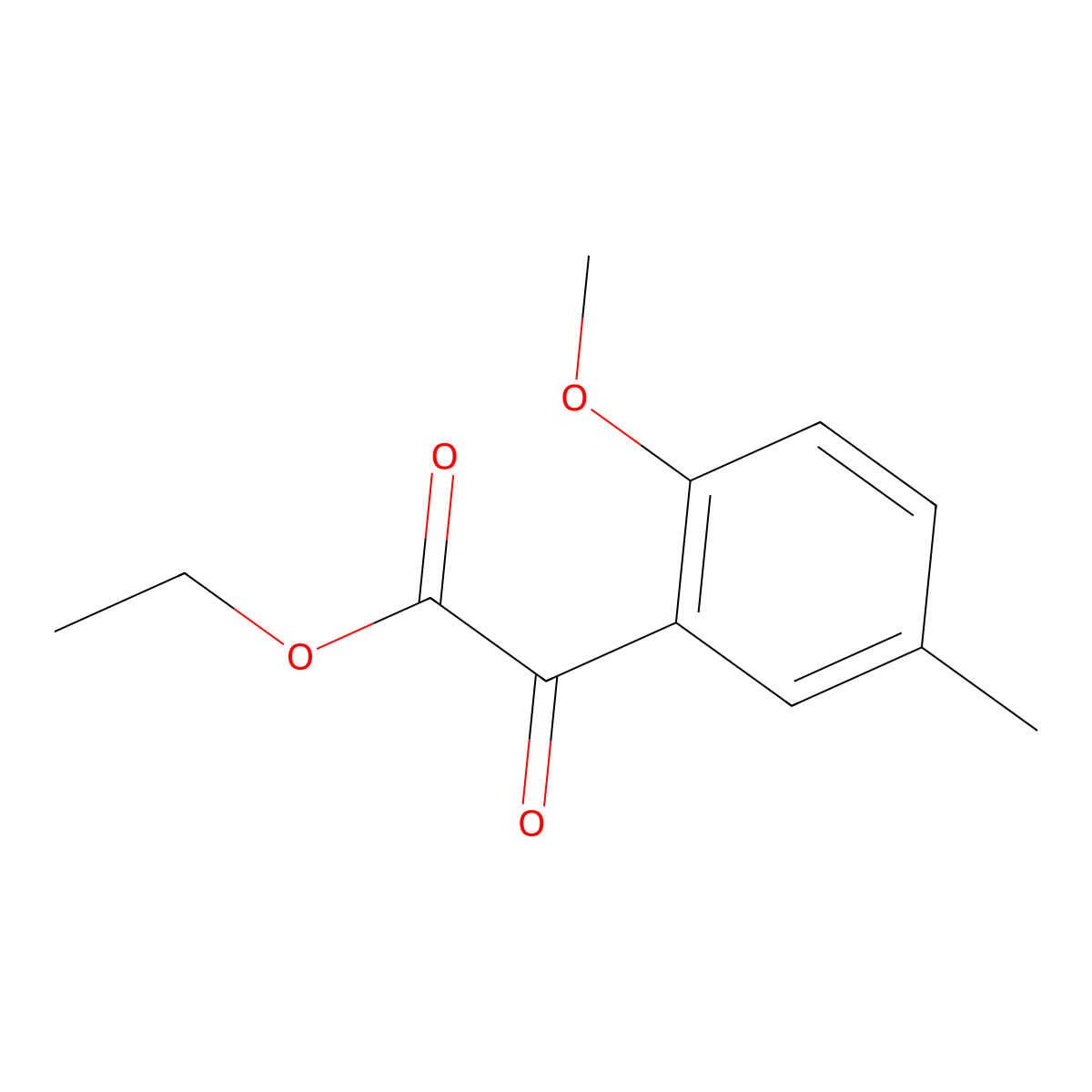 Ethyl (2-methoxy-5-methylphenyl)(oxo)acetate molecular structure, CAS 859775-82-9