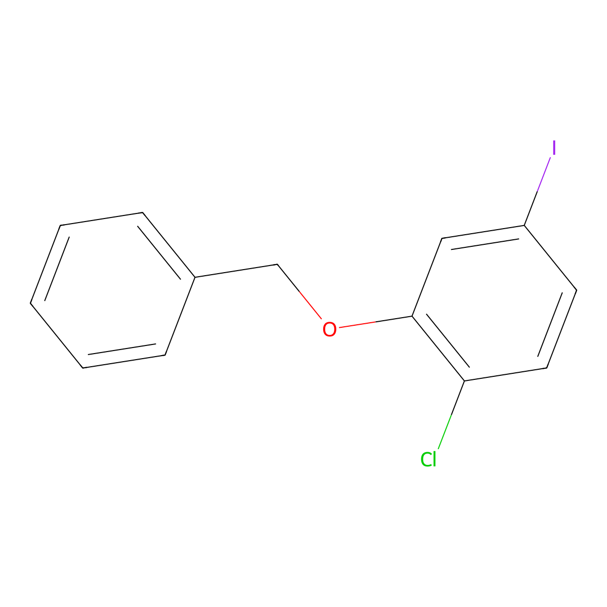 2-(Benzyloxy)-1-chloro-4-iodobenzene molecular structure, CAS 859776-41-3