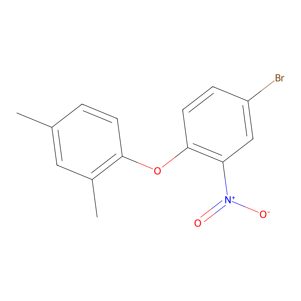 4-Bromo-1-(2,4-dimethylphenoxy)-2-nitrobenzene molecular structure, CAS 859776-63-9